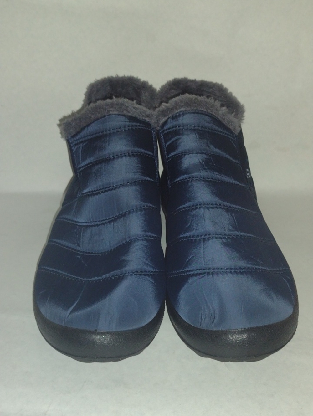 Ecetana Women's Blue Winter Boots With Fuzzy Warm Lining (J754)
